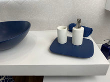 Carica l'immagine nel visualizzatore di Gallery, Mensola piano lavabo in cemento resina materico bianco opaco