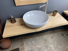 Carica l&#39;immagine nel visualizzatore di Gallery, Piano lavabo e specchio in Frassino piano liscio. In pronta consegna.
